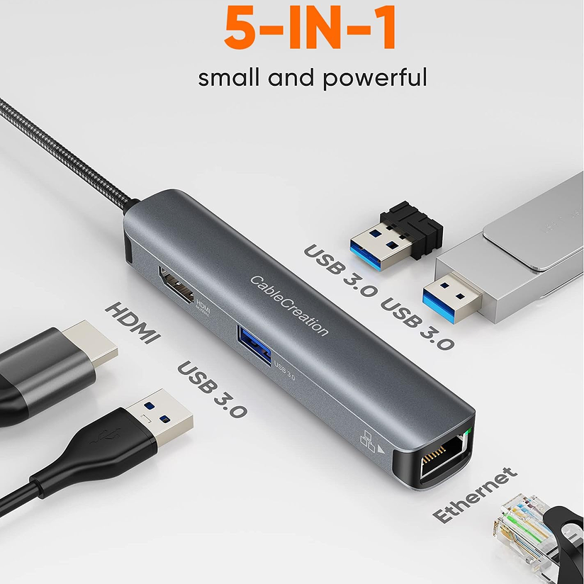 CABLECREATION USB-C HUB 4K 60HZ LIQUIDATION LOT