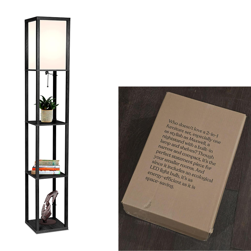 BRIGHTECH MAXWELL SHELF FLOOR LAMP LIQUIDATION LOT