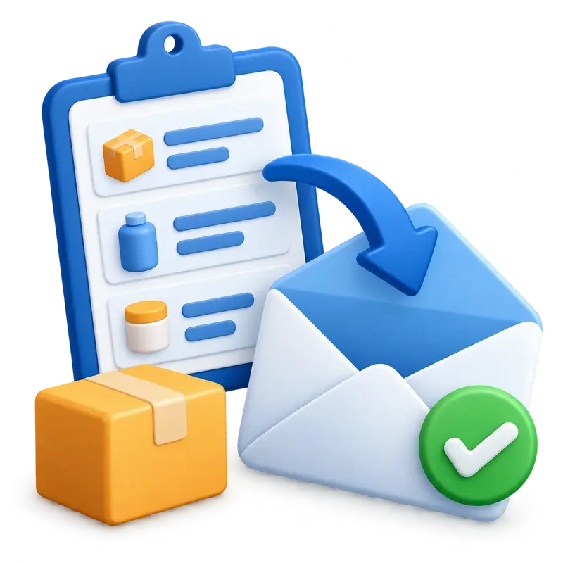 Send your product information to our team